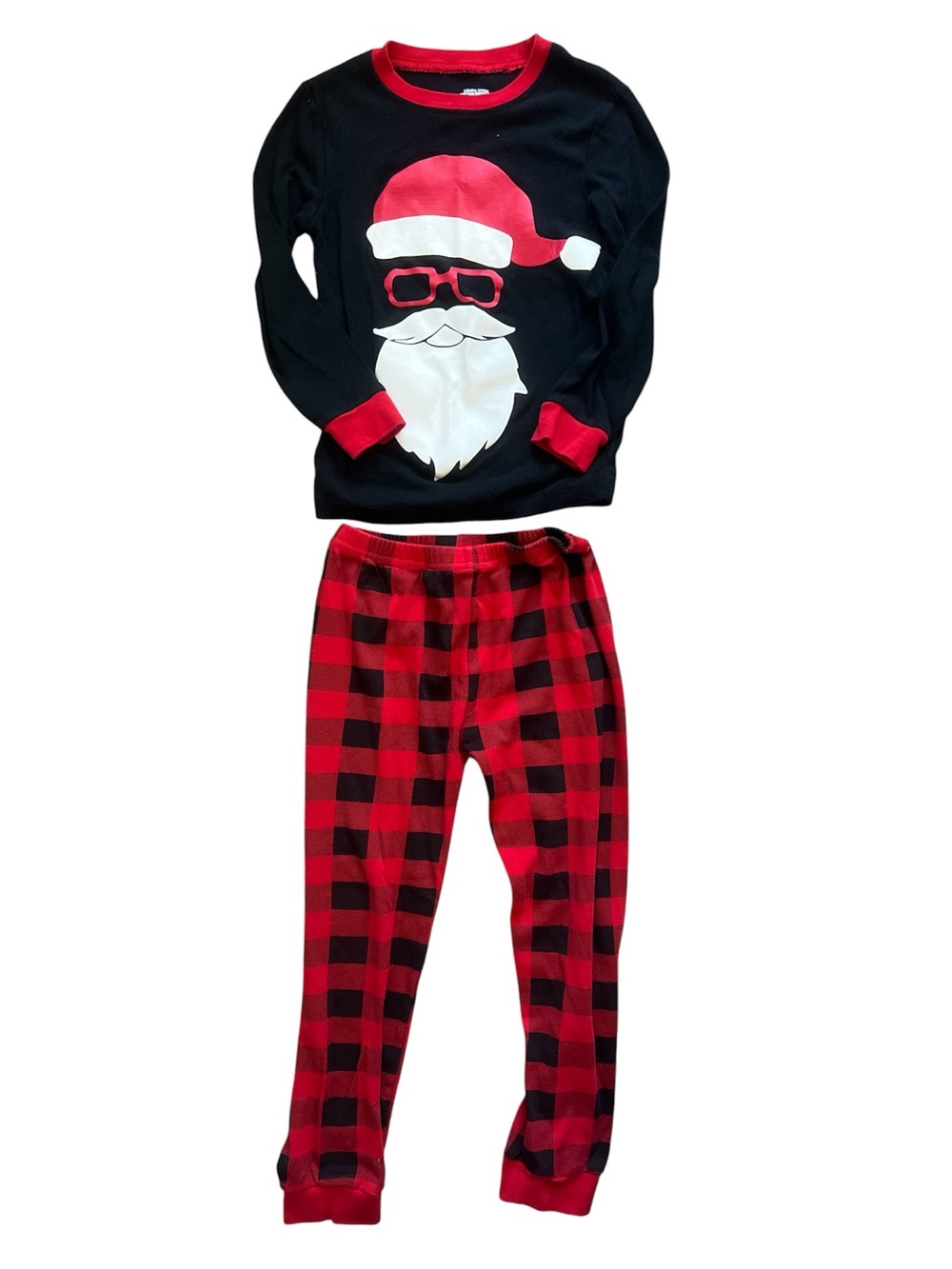 Little Bety Boys Christmas Santa Buffalo Plaid Pajamas | Size 6